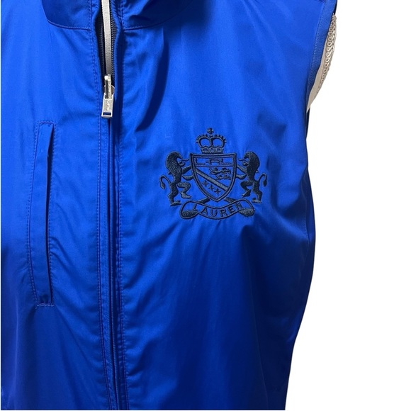 Ralph Lauren Reversible Crested Vest Blue Size Large *Has Flaws* - Picture 7 of 15